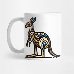 Pop art kangaroo illustration. cubism illustration of a kangaroo Mug